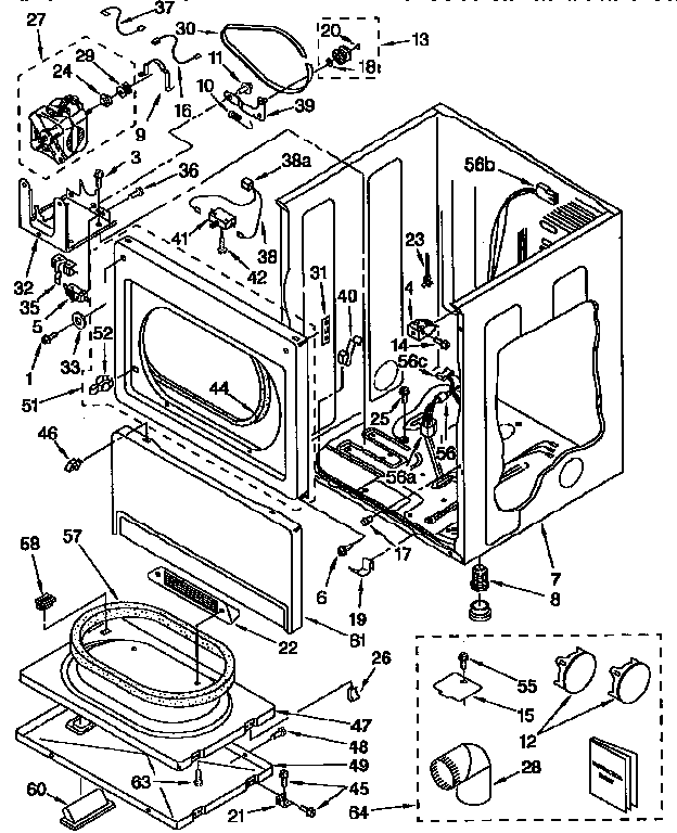 Lower cabinet and front panel