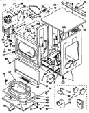 Upper cabinet and front panel