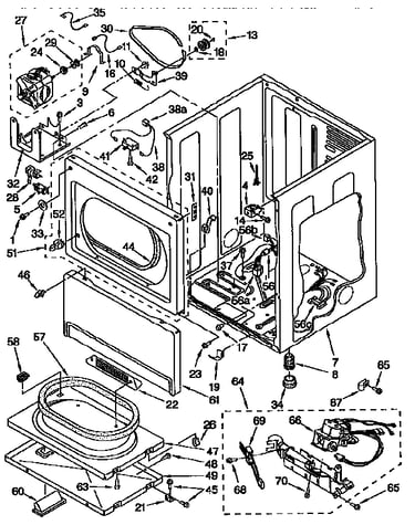 Lower cabinet and front panel