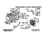 Briggs & Stratton 28M707-0126-01 cylinder assembly diagram