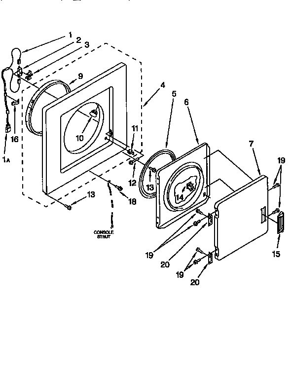 DRYER FRONT PANEL & DOOR