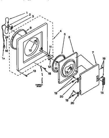 Dryer front panel & door