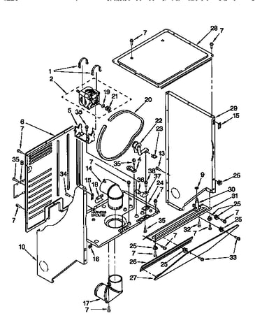 Dryer cabinet & motor
