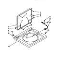 Kenmore 11098575120 washer top & lid diagram