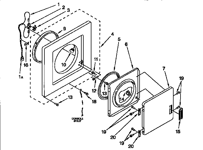 DRYER FRONT PANEL & DOOR