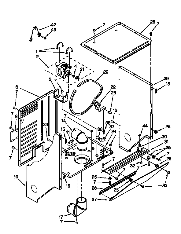 DRYER CABINET & MOTOR