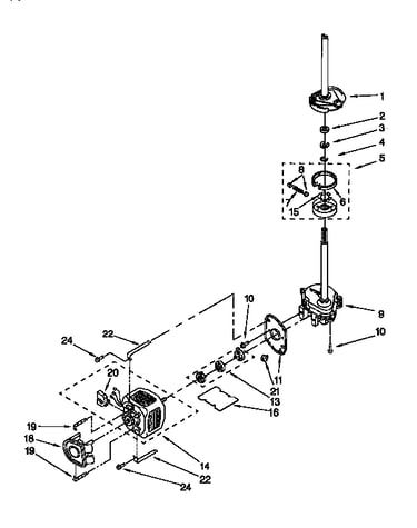 Brake,clutch,gearcase,motor&pump