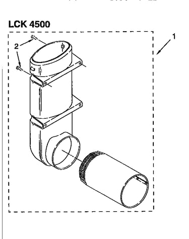 Exhaust deflector kit (complete)