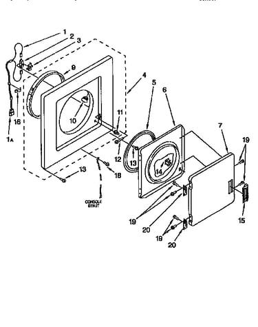 Dryer front panel & door
