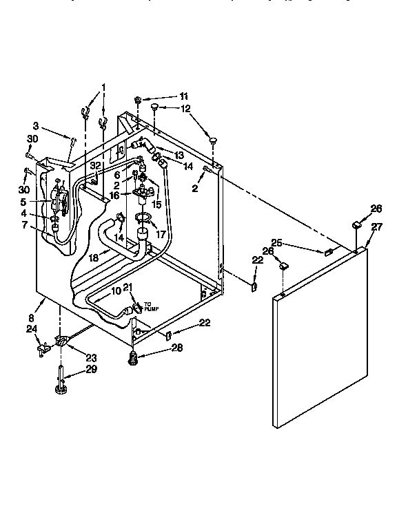 Washer cabinet