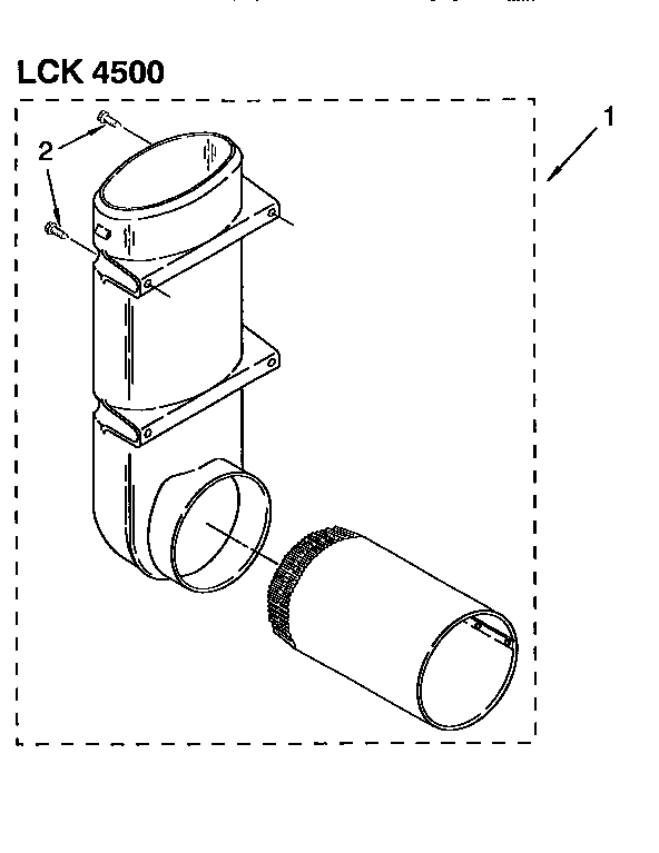 Exhaust deflector kit (complete)
