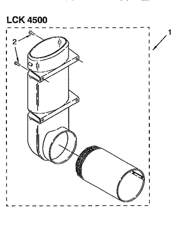 Exhaust deflector kit (complete)