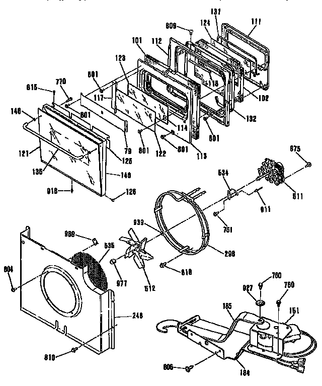 Door/blower and lock