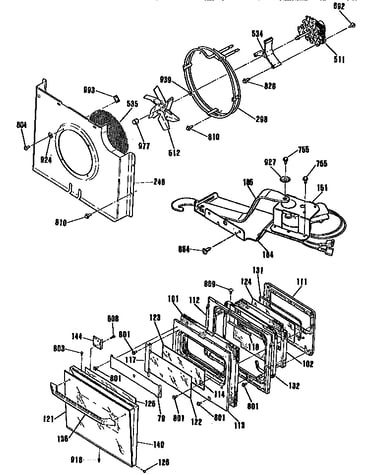 Door/blower and lock