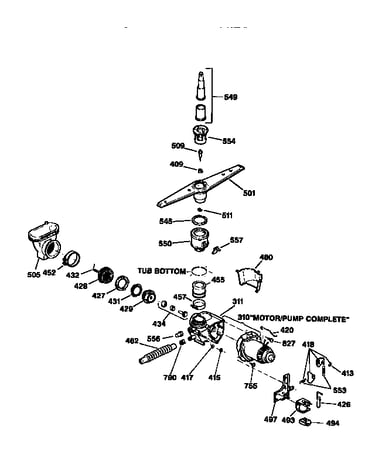 Motor pump mechanism