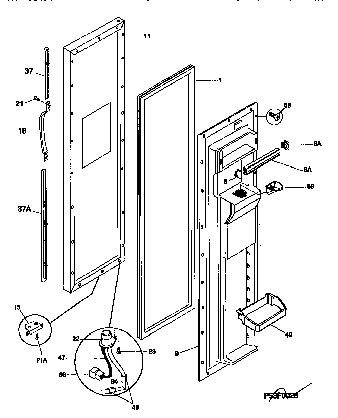 Freezer door