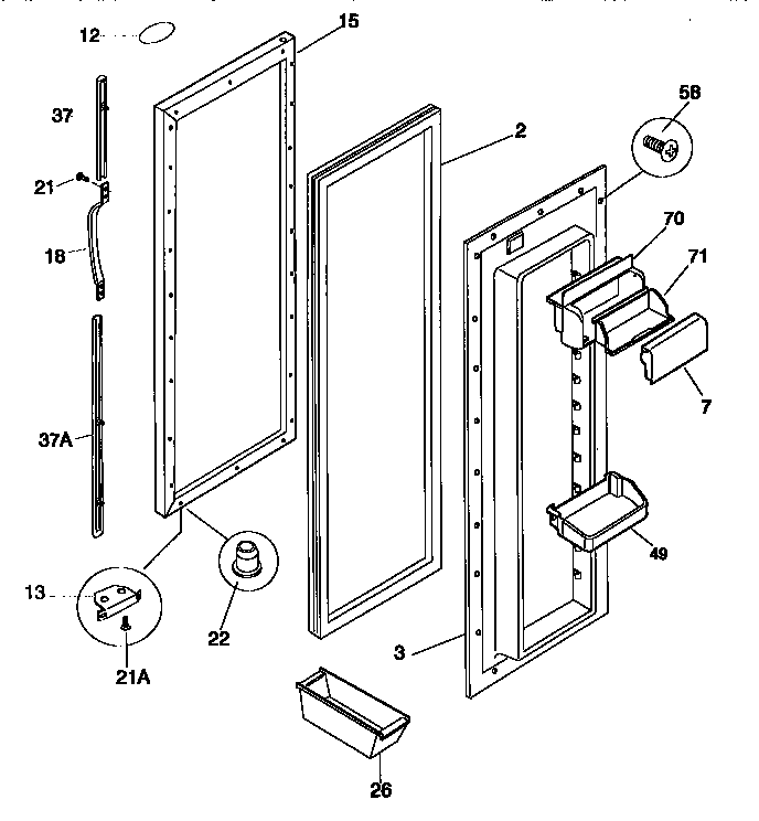 Refrigerator door