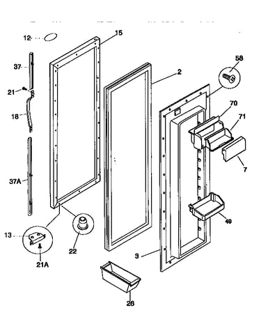 Refrigerator door