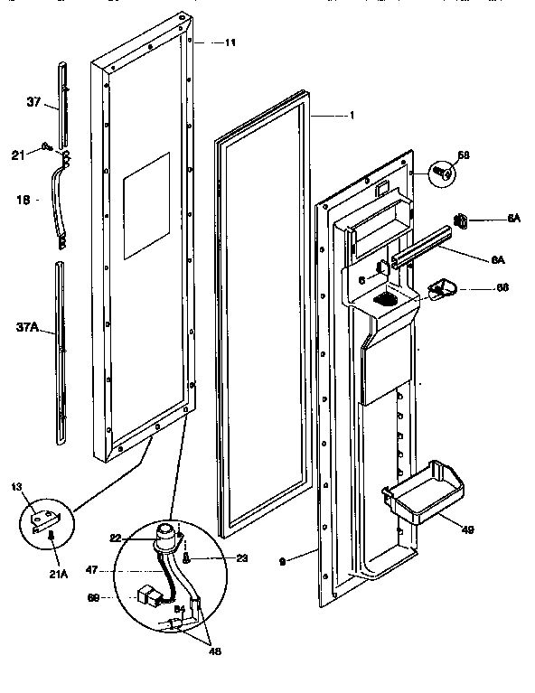 Freezer door