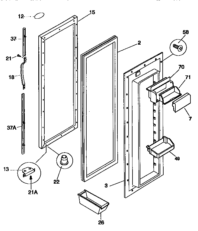 Refrigerator door