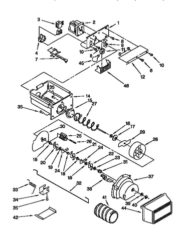 Motor & ice container