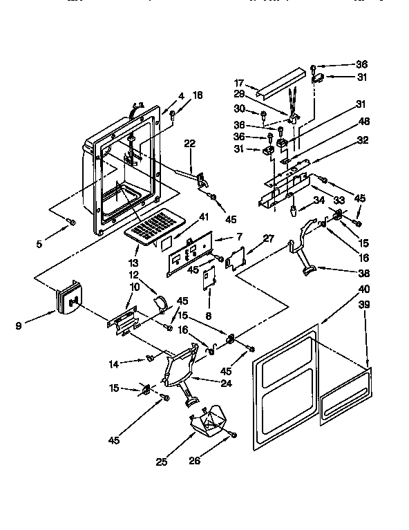 Dispenser front