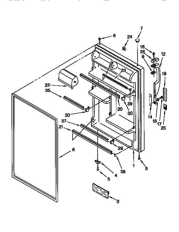 Refrigerator door