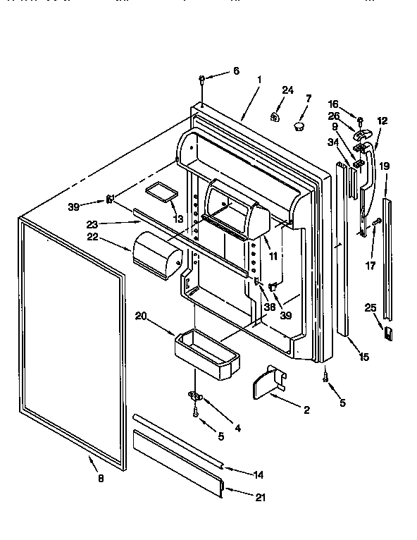 Refrigerator door
