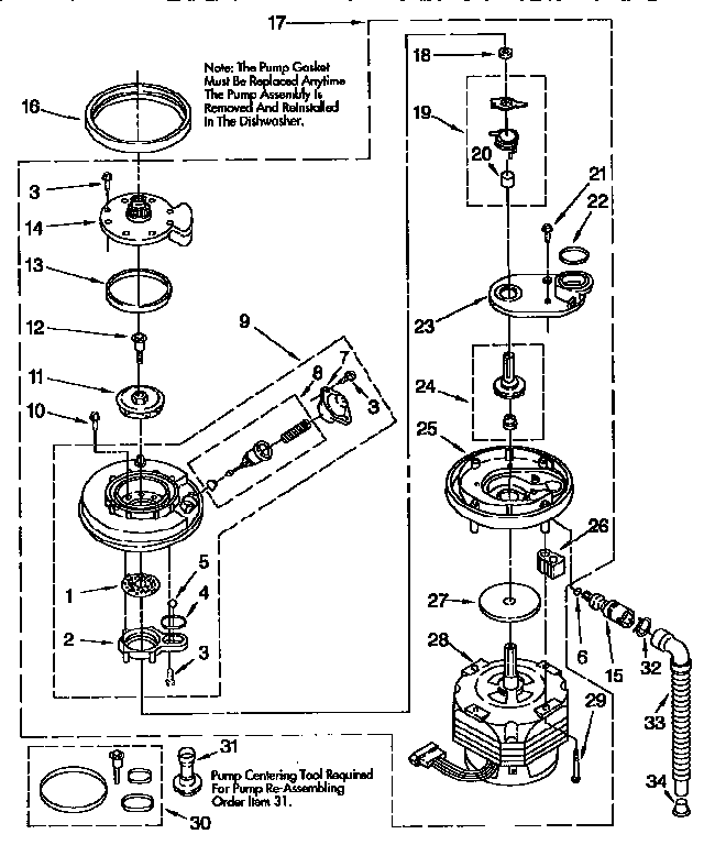 Pump and motor