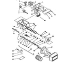Kenmore 1069550720 motor and ice container diagram
