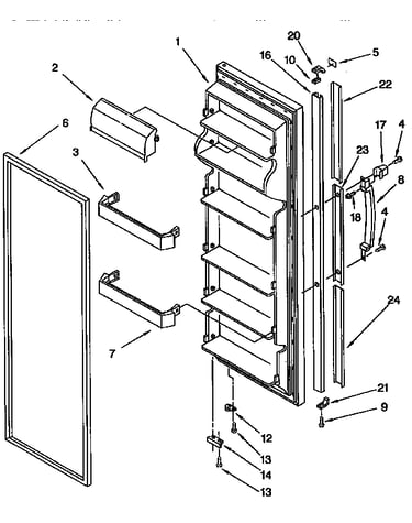 Refrigerator door