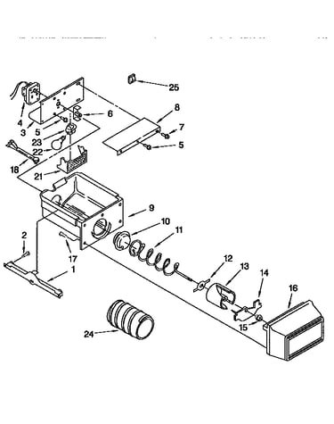 Motor and ice container