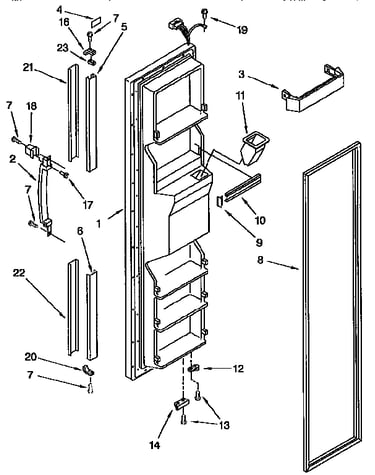 Freezer door