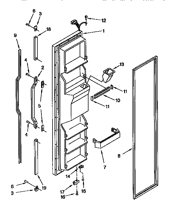 Freezer door