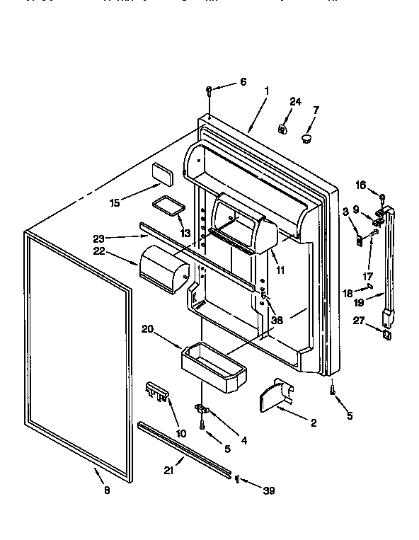 Refrigerator door