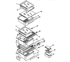 Kenmore 1069557921 refrigerator shelf diagram