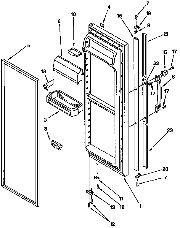 Refrigerator door