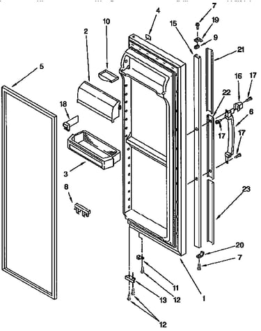 Refrigerator door