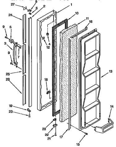 Freezer door