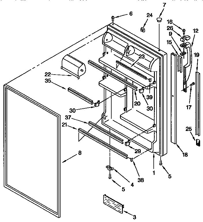 Refrigerator door