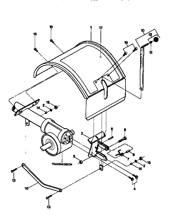 HOOD, BRACKET & DEPTH REGULATOR