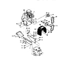 Troybilt 15008 brackets,pulleys,belts,belt cover diagram