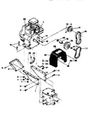 Brackets,pulleys,belts,belt cover