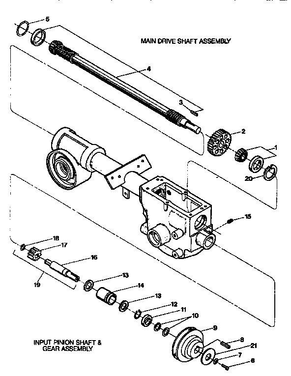 Drive shaft,pinion shaft&gear asy