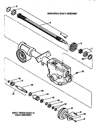 Drive shaft,pinion shaft&gear asy