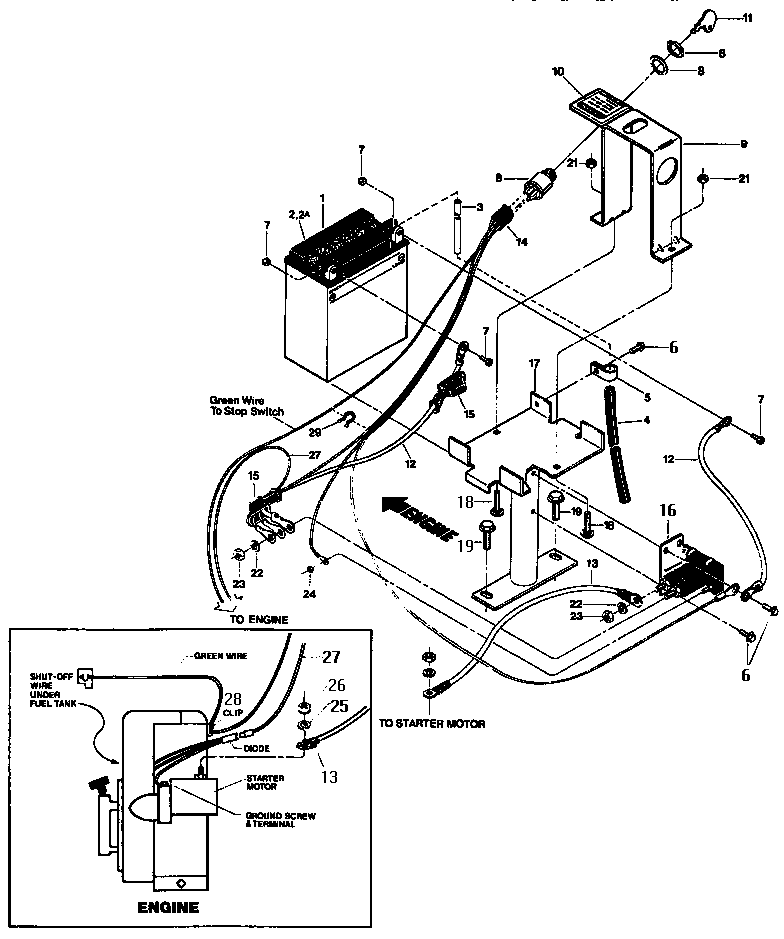 Electric start assembly