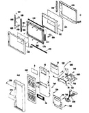 Microwave door and control panel