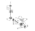 Kenmore 11091522200 brake,clutch,gearcase,motor&pump diagram