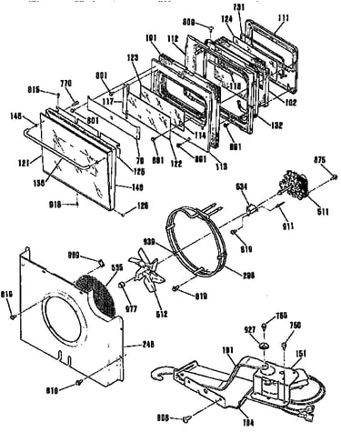 Door/blower and lock