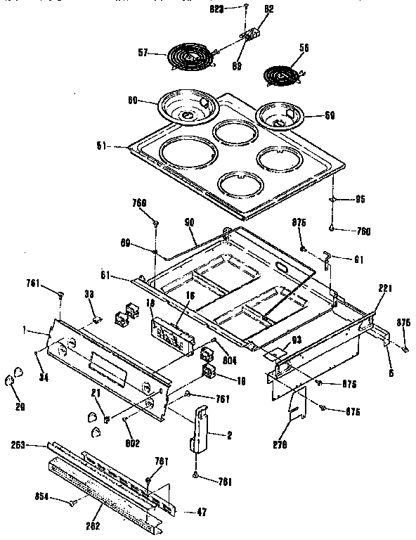 Cooktop and controls
